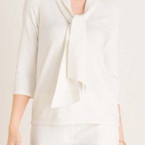 Chico's Ivory Scarf Sweater NWT Size 2 (12/14)